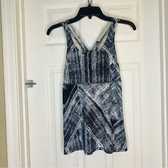 Lululemon Crossback Tank Heat Wave White Black / White Size 10 - Picture 3 of 8